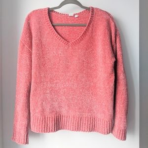 Coral Pink Fuzzy Sweater